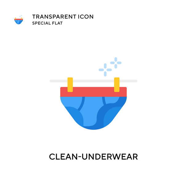 Clean-underwear vector icon. Flat style illustration. EPS 10 vector. - Vector, Image