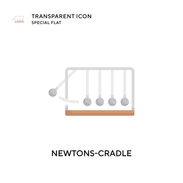 Newtons-cradle vector icon. Flat style illustration. EPS 10 vector. - Vector, Image