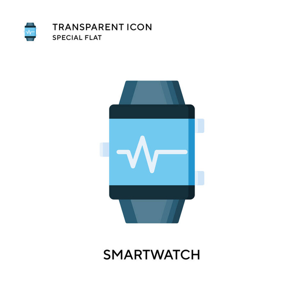 Smartwatch vector icon. Flat style illustration. EPS 10 vector. - Vector, Image