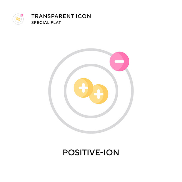 Positive-ion vector icon. Flat style illustration. EPS 10 vector. - Vector, Image