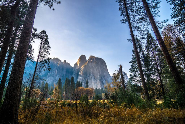 früher Morgen im kalifornischen Yosemite Nationalpark - Foto, Bild
