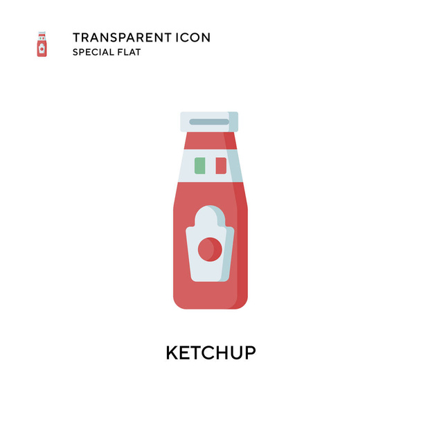 Icona del vettore ketchup. Illustrazione in stile piatto. Vettore EPS 10. - Vettoriali, immagini