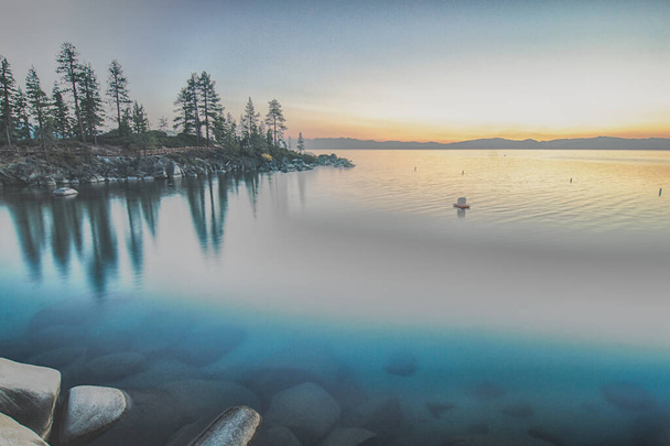 beautiful sierra scenery at lake tahoe california - Фото, изображение
