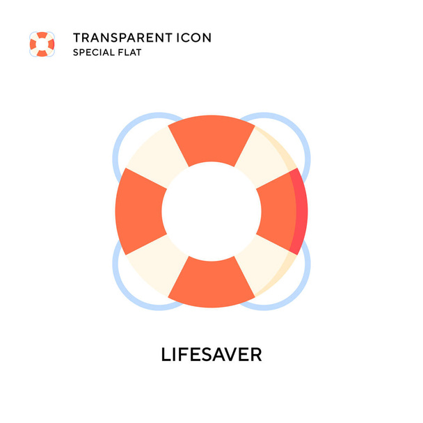 Icône vectorielle Lifesaver. Illustration style plat. Vecteur EPS 10. - Vecteur, image