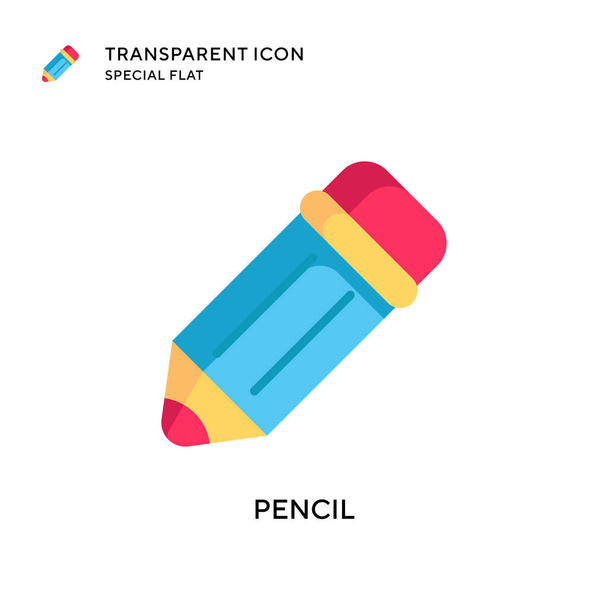 Pencil vector icon. Flat style illustration. EPS 10 vector. - Vector, Image
