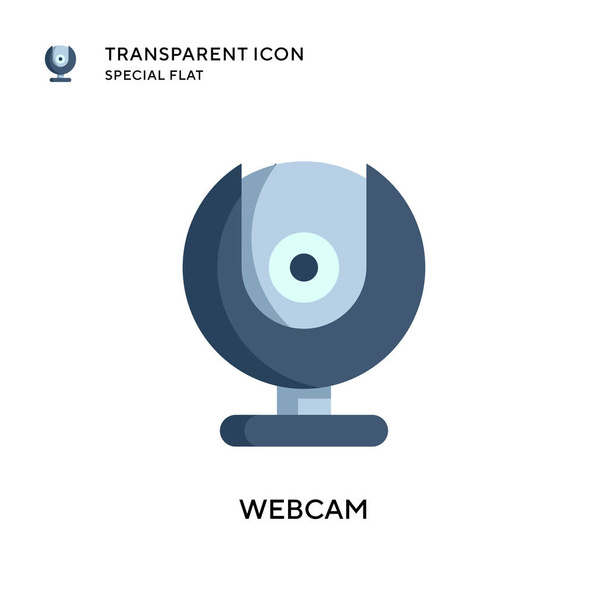 Webcam icono de vector. Ilustración de estilo plano. EPS 10 vector. - Vector, Imagen