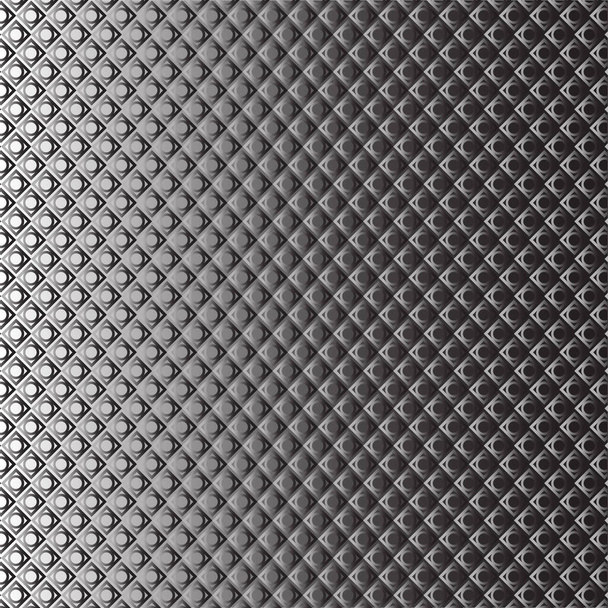 Silver monochromic geometric ring mail pattern on gradient monochromatic background - Vector, Image