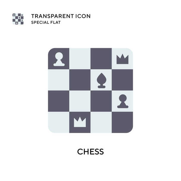 Chess vector icon. Flat style illustration. EPS 10 vector. - Vector, afbeelding