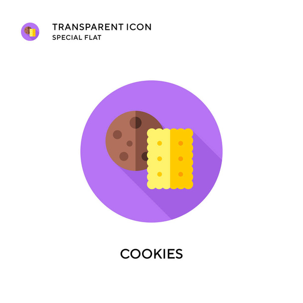 Icono de vector de cookies. Ilustración de estilo plano. EPS 10 vector. - Vector, Imagen