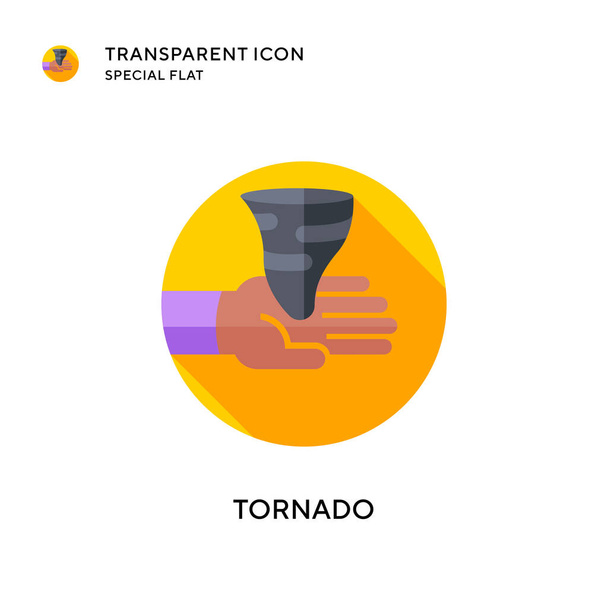 Tornado vector icon. Flat style illustration. EPS 10 vector. - Vector, Image