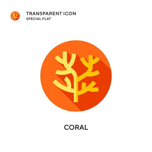 Icono de vector de coral. Ilustración de estilo plano. EPS 10 vector. - Vector, imagen