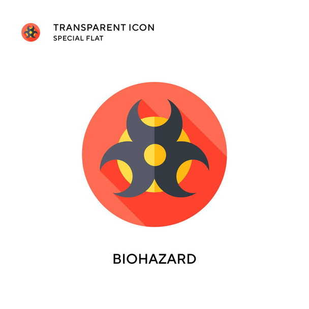 Biohazard vector icon. Flat style illustration. EPS 10 vector. - Vector, Image