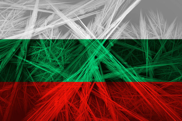 Bulgaria bandiera con texture astratta, sfondo digitale - Foto, immagini