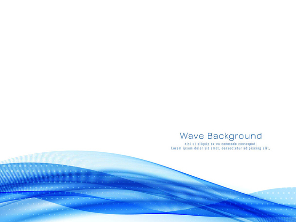 Decorative modern blue wave design background vector - Vetor, Imagem
