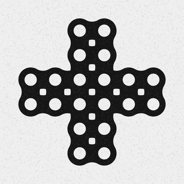 абстрактный рисунок крест точки логотипа генеративного вычислительного искусства иллюстрации - Вектор,изображение