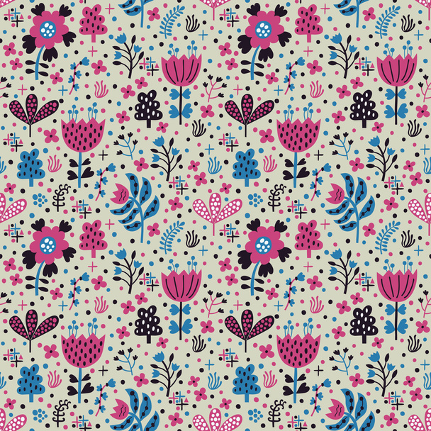 Flower seamless pattern - Vector, Image