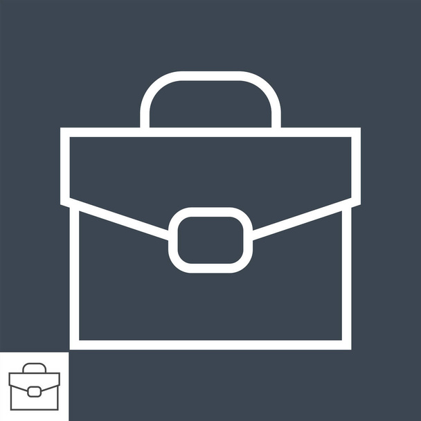 Briefcase Thin Line Vector Icon. - Vetor, Imagem