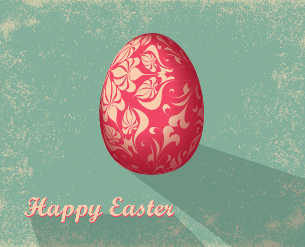Easter card with egg - Fotoğraf, Görsel
