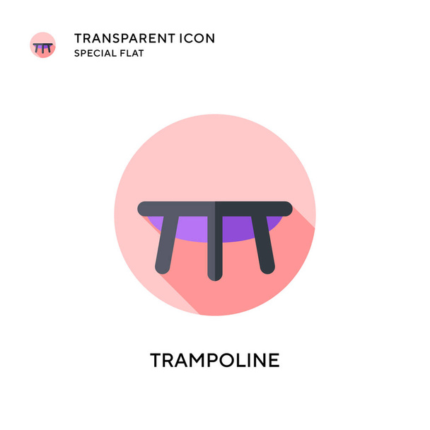 Trampolin-Vektor-Symbol. Flache Illustration. EPS 10-Vektor. - Vektor, Bild