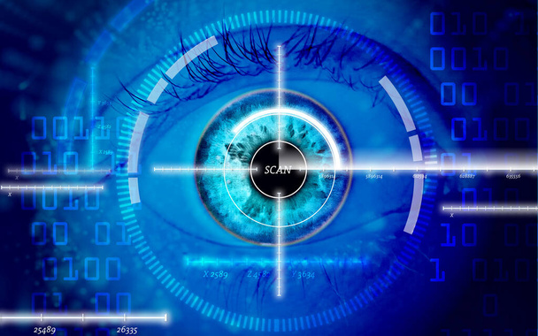 Сканер очей - інтернет-безпека - Фото, зображення