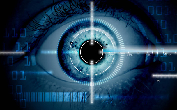 oční skener - zabezpečení internetu - Fotografie, Obrázek