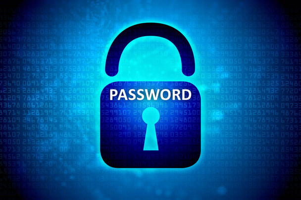 Internetsicherheit - Vorhängeschloss - Passwortschutz - Foto, Bild
