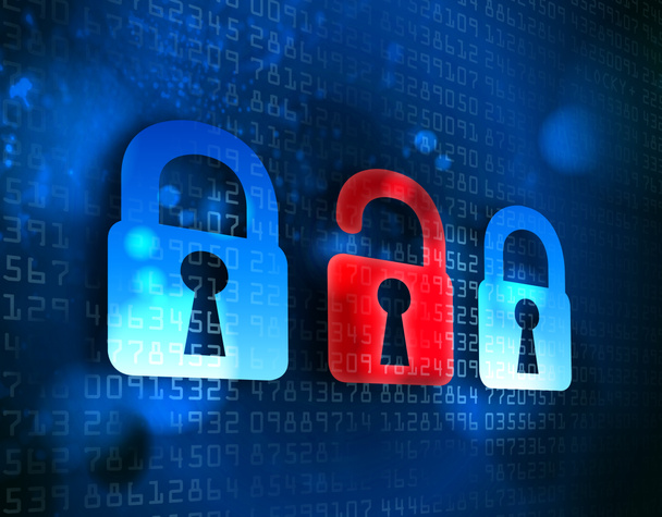 Ασφάλεια Διαδικτύου - λουκέτο - προστασία με κωδικό πρόσβασης - Φωτογραφία, εικόνα