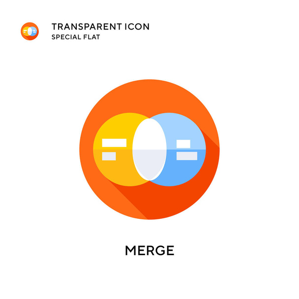 Merge vector icon. Flat style illustration. EPS 10 vector. - Vector, Image