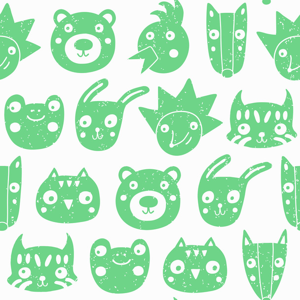 Forest animals seamless pattern. - Vector, Image