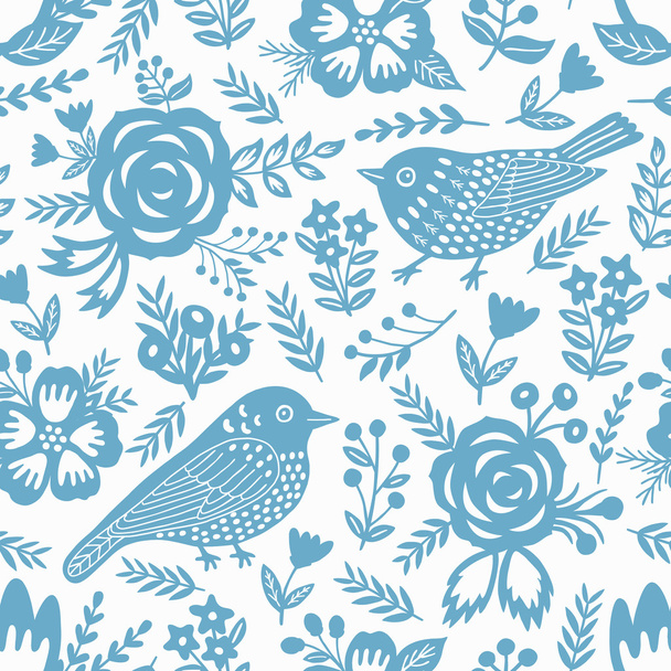 Bird seamless pattern. - Wektor, obraz
