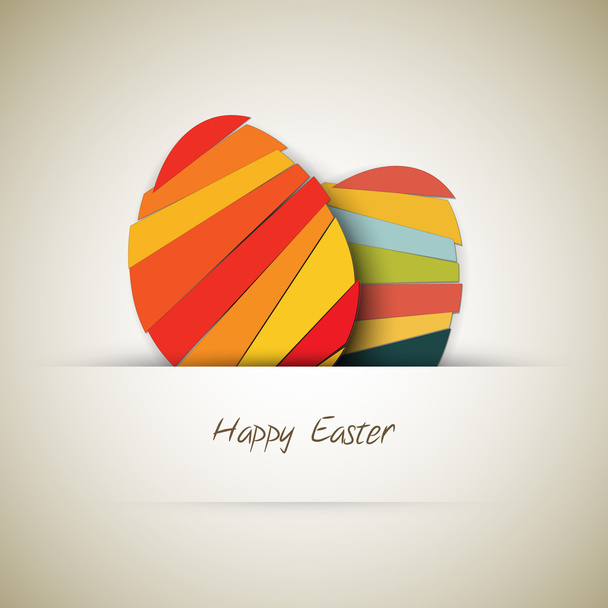 Tarjeta de huevo de Pascua de papel vectorial
 - Vector, imagen