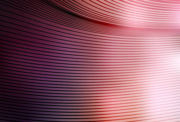 Light Pink vector template with curved lines. Smart illustration in abstract style with gradient lines.  Brand new design for your ad. - ベクター画像