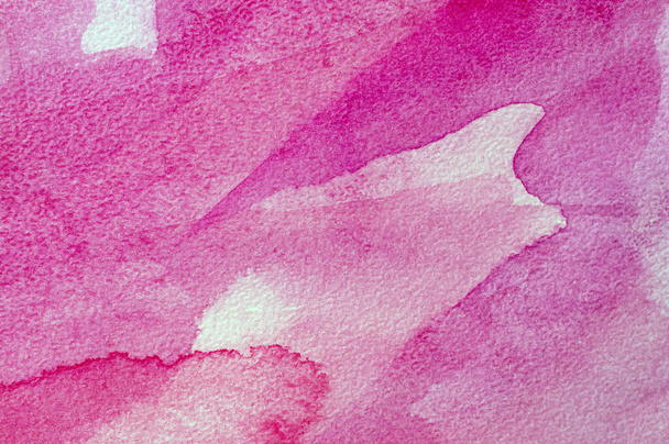 Magenta Paper Texture. Background, pink watercolor splash hand drawn - Valokuva, kuva