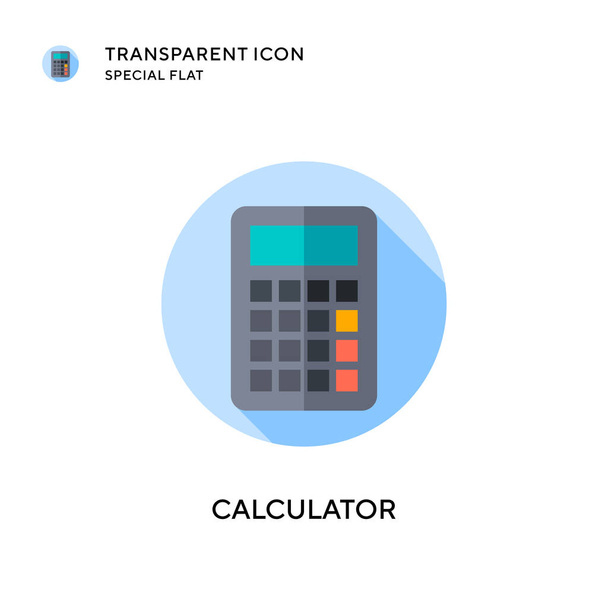 Calculator vector icon. Flat style illustration. EPS 10 vector. - Vector, Image