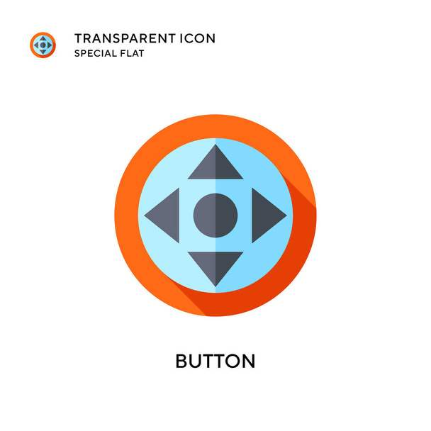 Button vector icon. Flat style illustration. EPS 10 vector. - Vector, Image
