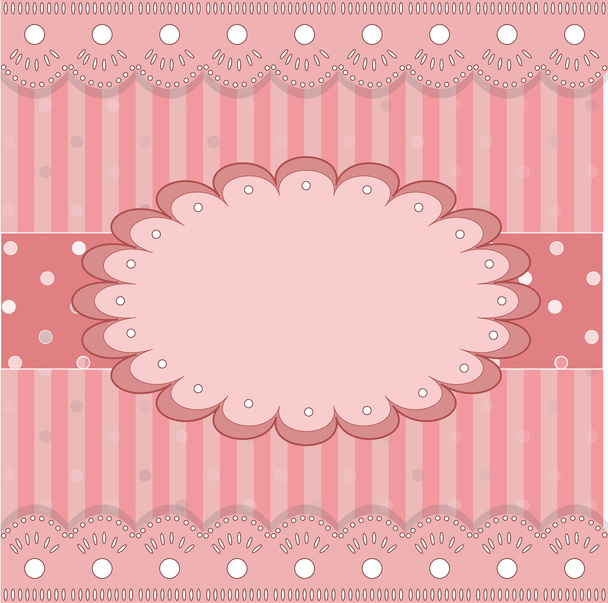 nice pink stripped icon - Вектор, зображення