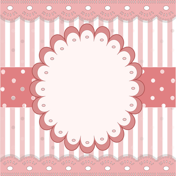 nice pink stripped icon - Vector, Image