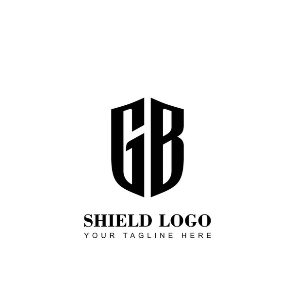  Carta inicial plantilla de logotipo GB Shield - Vector, Imagen