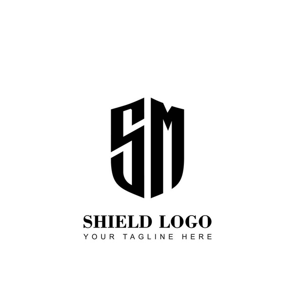  Початковий логотип SK Letter Shield шаблон - Вектор, зображення