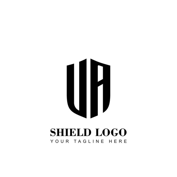  Plantilla inicial del logotipo VA Letter Shield - Vector, Imagen