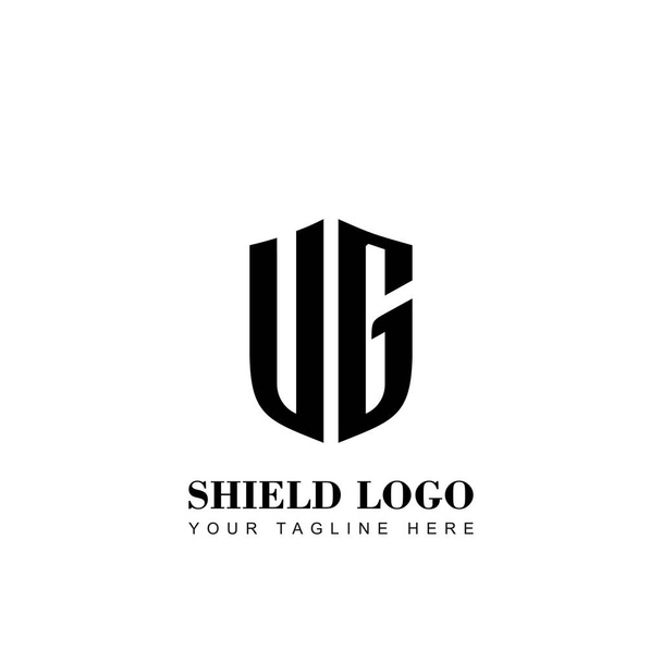  Plantilla inicial del logotipo de VG Letter Shield - Vector, Imagen