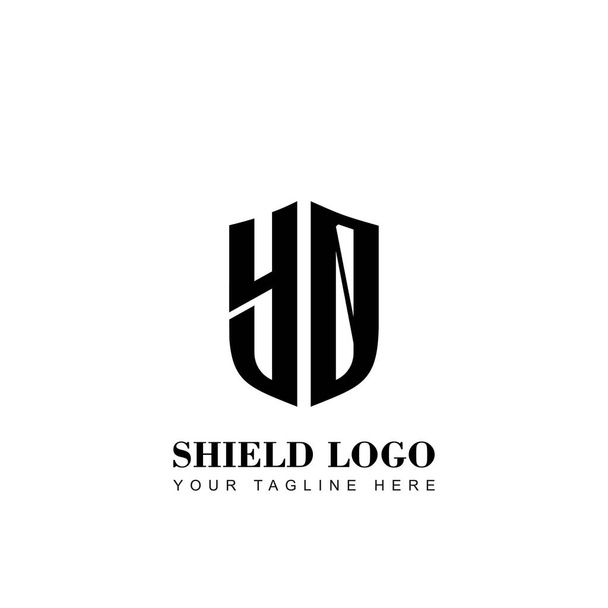  Plantilla de logotipo inicial YO Letter Shield - Vector, Imagen