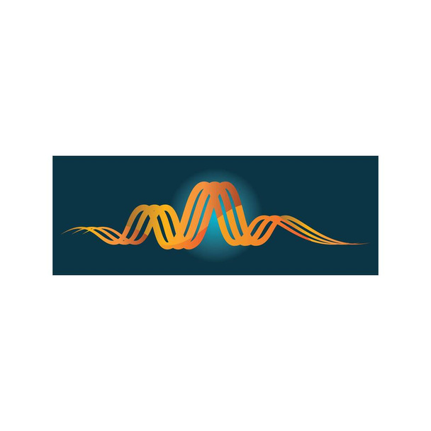 Векторный шаблон логотипа звуковой волны - Фото, изображение