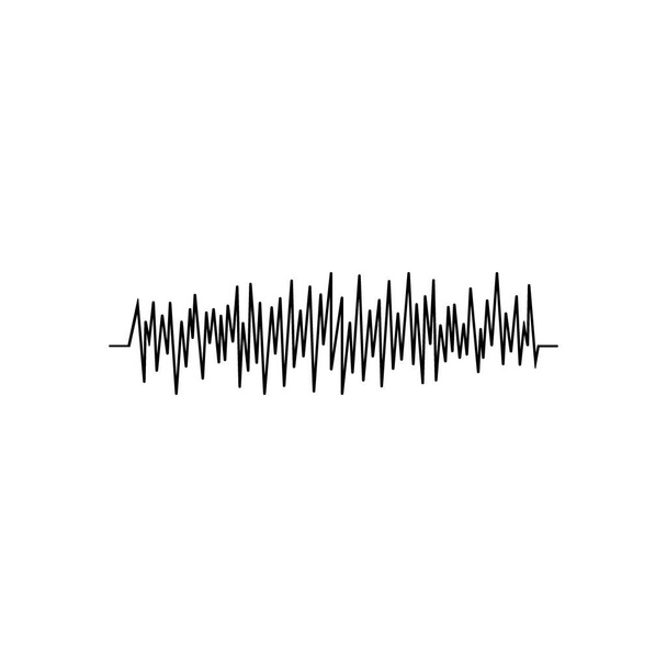 Векторный шаблон логотипа звуковой волны - Фото, изображение