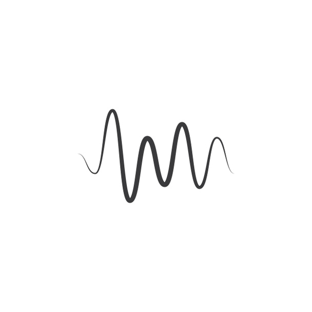 Звукова хвиля музичний логотип векторний шаблон
 - Фото, зображення