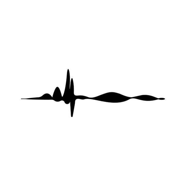 Hanghullám zene logó vektor sablon - Fotó, kép