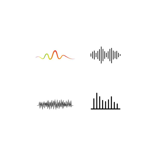sound wave music logo vector template - Photo, Image