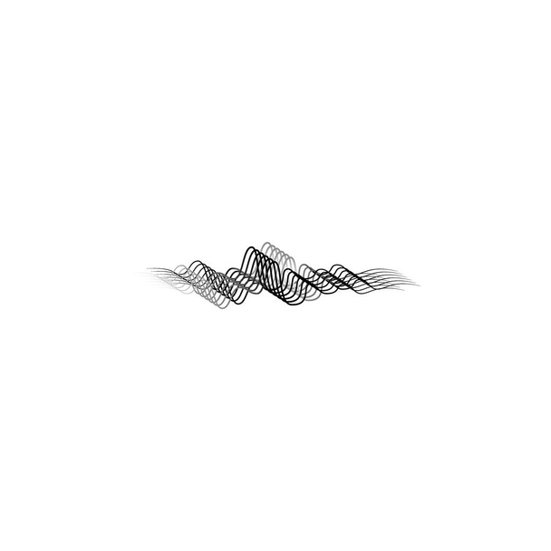 Geluidsgolf muziek logo vector template - Foto, afbeelding