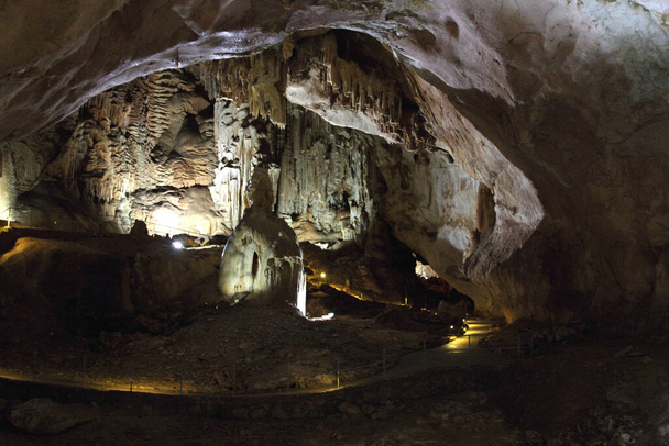The hall of cave Emine Bayr Hasar. Chatyr-Dag. Crimea, Russia. - Photo, Image