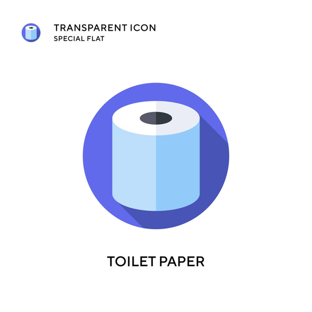Toilet paper vector icon. Flat style illustration. EPS 10 vector. - Vector, Image